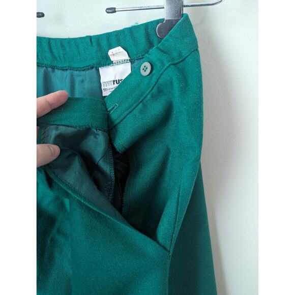 Vtg Wool Skirt Womens Medium Kelly Green Preppy Classic Light Academia Heritage - Picture 7 of 10